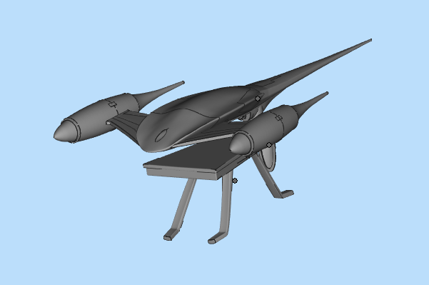 納布N-1星際戰(zhàn)斗機(jī)3D模型文件